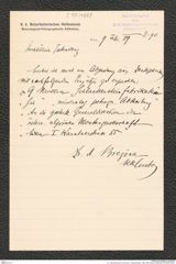 k.k. naturhistorisches Hofmuseum, Intendanzakten 1885-1896 (Hauer), Aktenzahl Z.90/1889, Seite 1